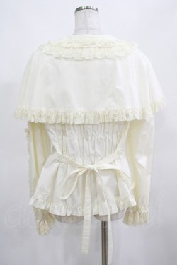 画像3: metamorphose / 【プラスサイズ】ケープ付き丸襟ブラウス プラスサイズ アイボリー H-25-03-20-036-ME-BL-NS-ZH