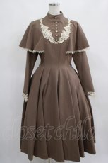 画像1: Innocent World / 聖なる薔薇のケープワンピース L モカ×生成/Mocha×Beige H-25-03-20-005-IW-OP-NS-ZH (1)