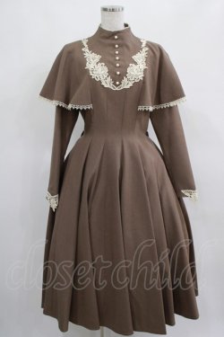 画像1: Innocent World / 聖なる薔薇のケープワンピース L モカ×生成/Mocha×Beige H-25-03-20-005-IW-OP-NS-ZH