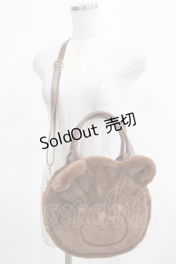 画像1: axes femme kawaii / ふわふわクマバッグ  ブラウン H-25-03-20-047-AX-BG-NS-ZH