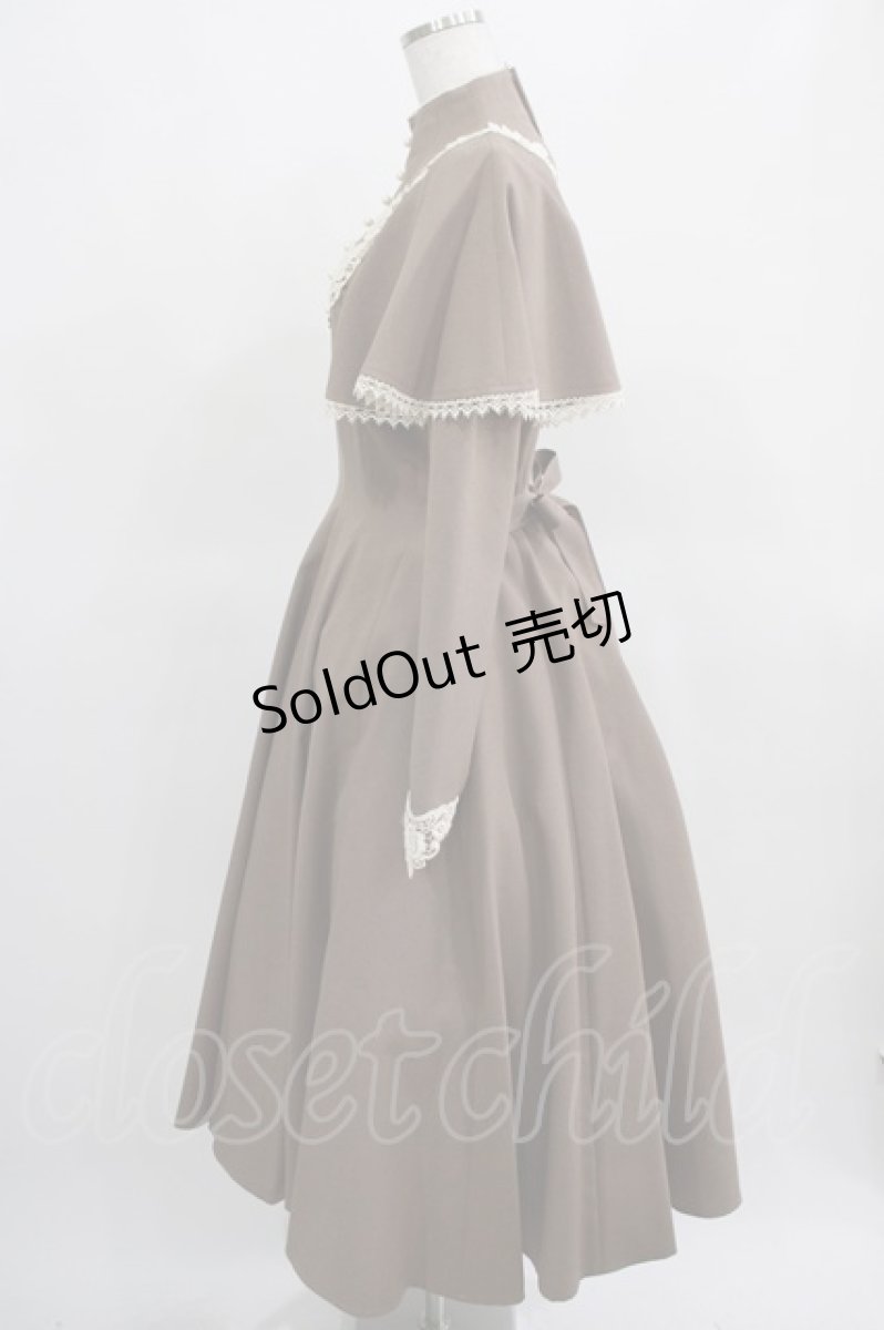 画像2: Innocent World / 聖なる薔薇のケープワンピース L モカ×生成/Mocha×Beige H-25-03-20-005-IW-OP-NS-ZH (2)
