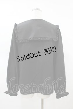 画像2: Ank Rouge / BIGフリルカラーブラウス M ブラック H-25-03-20-1043-CA-BL-NS-ZH