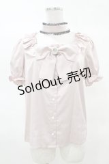 Ank Rouge / チョーカー付きサテンフリルブラウス M ピンク H-25-03-20-1045-CA-BL-NS-ZH