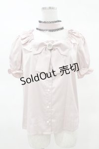 Ank Rouge / チョーカー付きサテンフリルブラウス M ピンク H-25-03-20-1045-CA-BL-NS-ZH