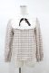 画像1: Honey Cinnamon / チェック切替トップス Free ベージュ H-25-03-20-1050-LO-BL-NS-ZH (1)