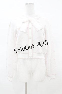 画像1: Honey Cinnamon / モノグラムライン配色ニットトップス Free オフ/ピンク H-25-03-20-1054-LO-TO-NS-ZH