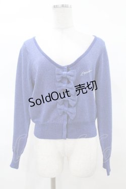 画像1: metamorphose / 4つリボンカーディガン Free ブルー H-25-03-20-1058-ME-TO-NS-ZH