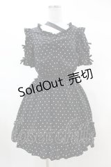 Secret Honey / ハートドットクロスリボンワンピース Free ブラック H-25-03-20-1011-CA-OP-NS-ZH