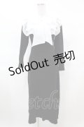 evelyn / ボウタイフリルニットワンピース Free ブラック H-25-03-20-1018-LO-OP-NS-ZH