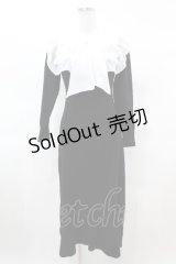 evelyn / ボウタイフリルニットワンピース Free ブラック H-25-03-20-1018-LO-OP-NS-ZH