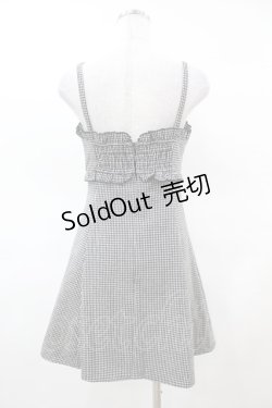 画像2: Ank Rouge / 千鳥柄フレアキャミワンピース M ブラック H-25-03-20-1020-CA-OP-NS-ZH