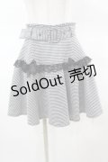 Ank Rouge / レース×リボンギャザーフレアスカート M ブラック H-25-03-20-1025-CA-SK-NS-ZH