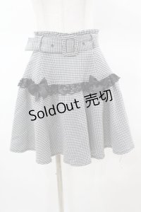 Ank Rouge / レース×リボンギャザーフレアスカート M ブラック H-25-03-20-1025-CA-SK-NS-ZH