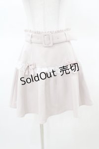 Ank Rouge / レース×リボンギャザーフレアスカート M ピンク H-25-03-20-1026-CA-SK-NS-ZH