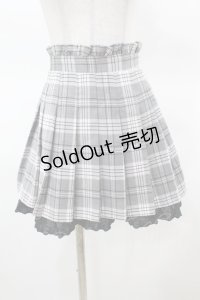 pium / チェックプリーツスカート Free グレー H-25-03-20-1028-0-SK-NS-ZH