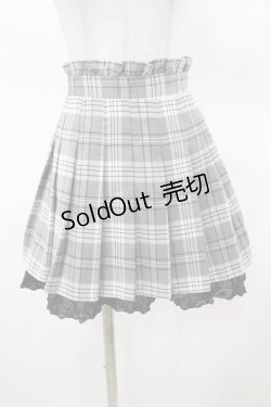 画像1: pium / チェックプリーツスカート Free グレー H-25-03-20-1028-0-SK-NS-ZH