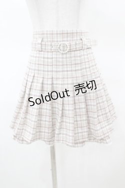 画像1: Honey Cinnamon / チェックプリーツスカート Free ベージュ H-25-03-20-1030-LO-SK-NS-ZH