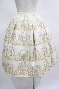 画像3: Enchantlic Enchantilly / Happy Violet Bird柄スカート Free アイボリー H-25-03-20-006-LO-SK-NS-ZH
