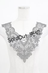 Morun x Muuna Stoik / 付け襟(Gothic-lace up)  ブラック H-25-03-20-076-LO-ZA-NS-ZH