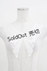 Morun x Muuna Stoik / 付け襟 Ribbon (パール付き)  オフ H-25-03-20-077-LO-ZA-NS-ZH
