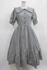 m petit by misako / AM*ギンガムCHKワンピース M グレー H-25-03-20-008-LO-OP-NS-ZH