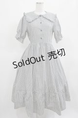 m petit by misako / AM*ギンガムCHKワンピース M グレー H-25-03-20-008-LO-OP-NS-ZH