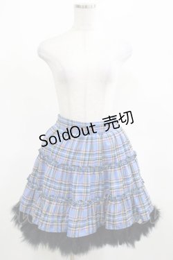 画像4: Jamie エーエヌケー / 裾マラボーティアードスカート M ブルー H-25-03-20-019-LO-SK-NS-ZH