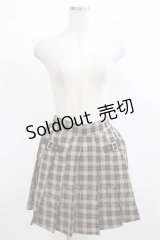 Ank Rouge / ベルトプリーツスカート M ブラウン H-25-03-20-020-CA-SK-NS-ZH