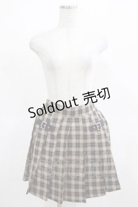 Ank Rouge / ベルトプリーツスカート M ブラウン H-25-03-20-020-CA-SK-NS-ZH