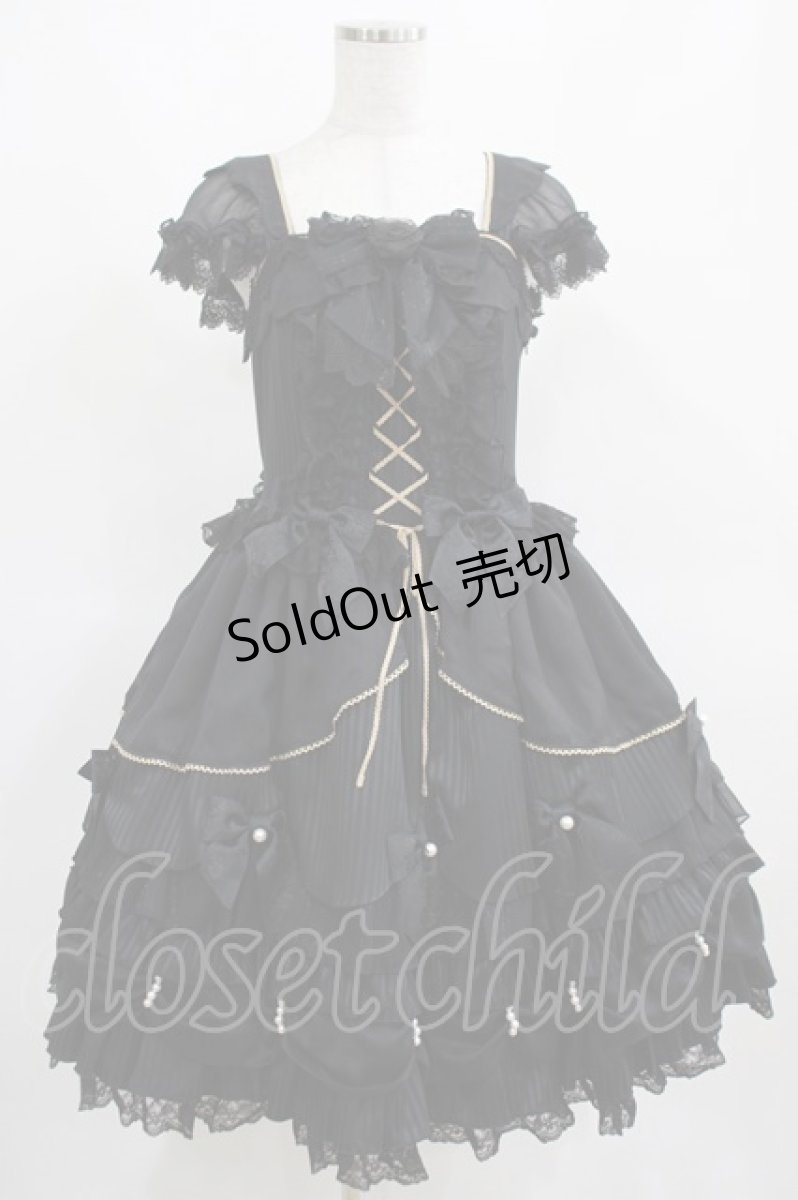 画像1: Angelic Pretty / Rose Primaジャンパースカート Free ブラック H-25-03-20-003-AP-OP-NS-ZH (1)
