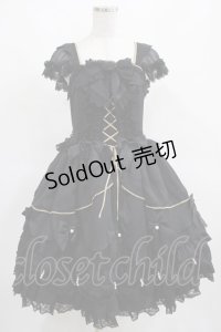 Angelic Pretty / Rose Primaジャンパースカート Free ブラック H-25-03-20-003-AP-OP-NS-ZH