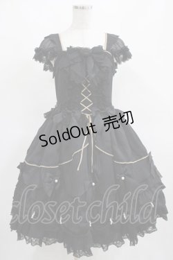 画像1: Angelic Pretty / Rose Primaジャンパースカート Free ブラック H-25-03-20-003-AP-OP-NS-ZH