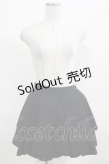 BPN / バックフリルプリーツスカート M 黒 H-25-03-21-035-GO-SK-KB-ZH
