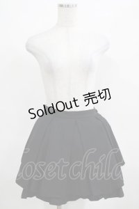 BPN / バックフリルプリーツスカート M 黒 H-25-03-21-035-GO-SK-KB-ZH