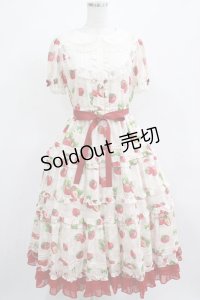 Emily Temple cute / Dear Strawberry Anniversaryドレス  アイボリー H-25-03-21-006-ET-OP-KB-ZH