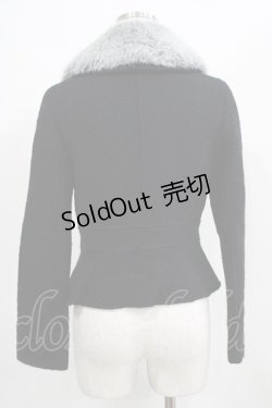 画像3: Emily Temple cute / ファーカラーショートコート  黒 H-25-03-21-047-ET-CO-KB-ZT-C016