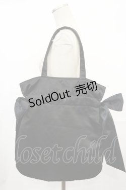 画像2: Maison de FLEUR / ダブルリボントートバッグ  ブラック H-25-03-21-1039-LO-BG-NS-ZH