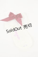 BABY,THE STARS SHINE BRIGHT / ハートレースクルー丈ソックス  オフ/レッド H-25-03-21-1040-BA-ZA-NS-ZH