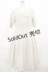 an another angelus / ギンガムチェックショールカラーワンピース Free BEIGE H-25-03-21-1011-CA-OP-NS-ZH