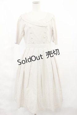 画像1: an another angelus / ギンガムチェックショールカラーワンピース Free BEIGE H-25-03-21-1011-CA-OP-NS-ZH