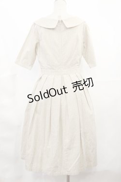 画像2: an another angelus / ギンガムチェックショールカラーワンピース Free BEIGE H-25-03-21-1011-CA-OP-NS-ZH