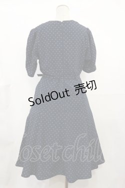 画像2: an another angelus / プリントカシュクールワンピース Free NAVY H-25-03-21-1012-CA-OP-NS-ZH