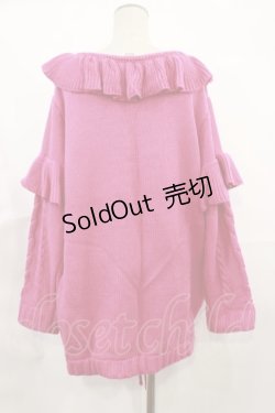 画像2: Swankiss / フリルニットワンピース Free ピンク H-25-03-21-1018-CA-OP-NS-ZH