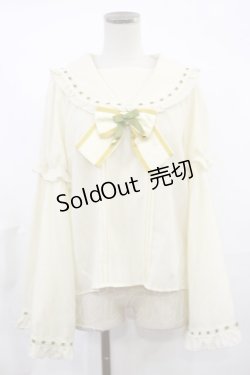 画像1: Amavel / 春爛漫の蝶々結びブラウス Free アイボリー/グリーン H-25-03-21-1021-CA-BL-NS-ZH