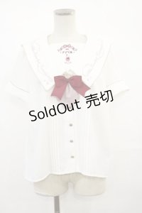 Amavel / 喫茶アマベルのクリームソーダブラウス Free オフ H-25-03-21-1023-CA-BL-NS-ZH