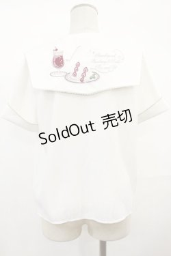 画像2: Amavel / 喫茶アマベルのクリームソーダブラウス Free オフ H-25-03-21-1023-CA-BL-NS-ZH