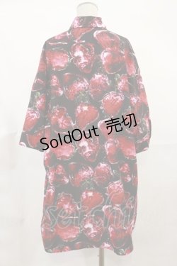 画像2: Jamie エーエヌケー / イチゴ柄BIGシャツ M ブラック H-25-03-21-1029-LO-BL-NS-ZH
