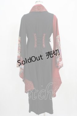 画像3: Qutie Frash / 着物ロングカーデ  赤 H-25-03-21-051-QU-TO-KB-ZH