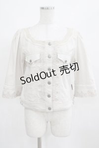 Ozz oneste / 刺繍ジャケット  グレージュ H-25-03-21-053-OO-JA-KB-ZH