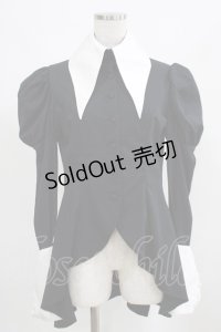 ATELIER BOZ / 配色オーバーブラウス  黒×白 H-25-03-21-054-EL-BL-KB-ZH